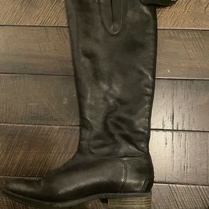 Sam Edelman leather riding boots in black